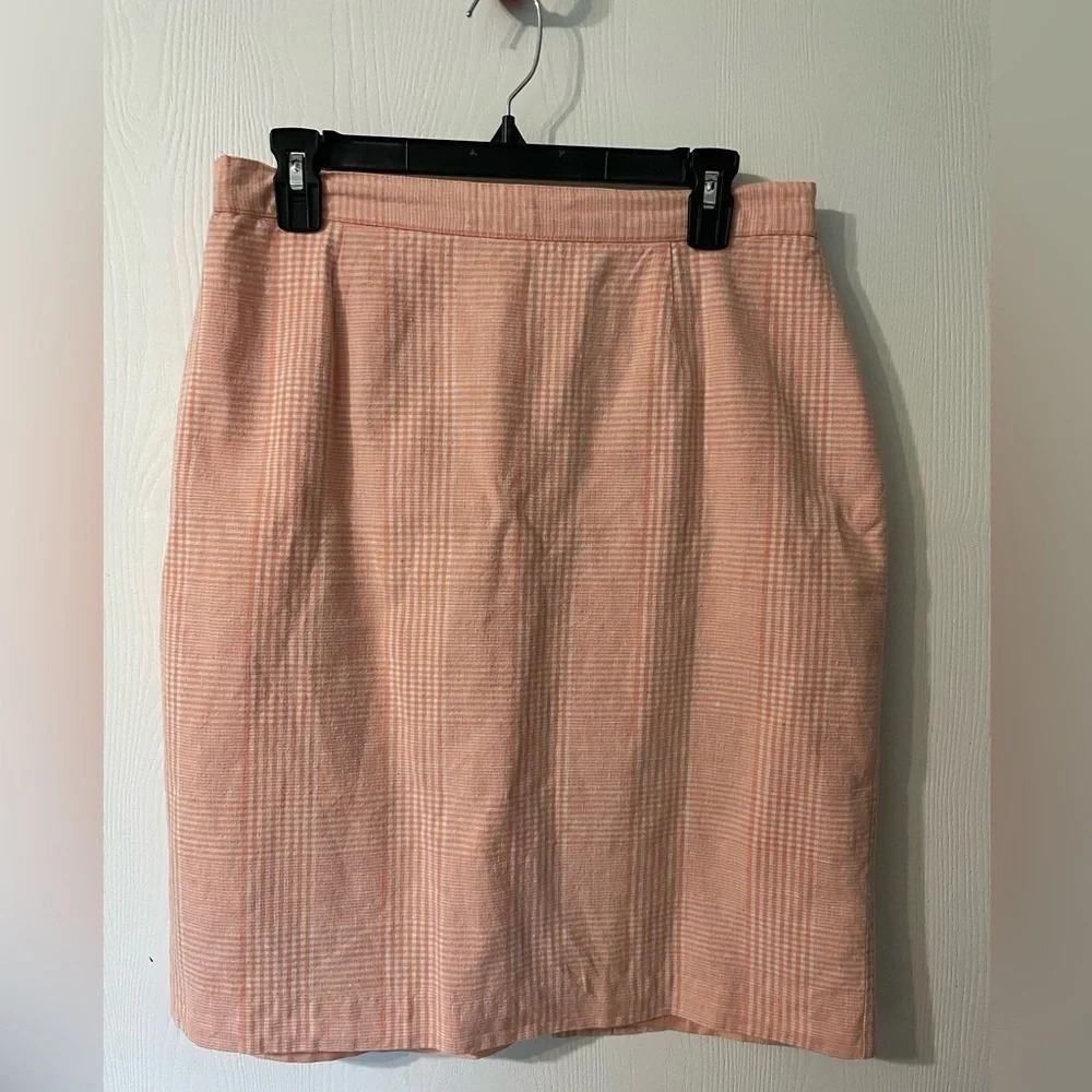 💰Adolfo Studio Vintage Linen and Cotton Pencil Skirt Size 14